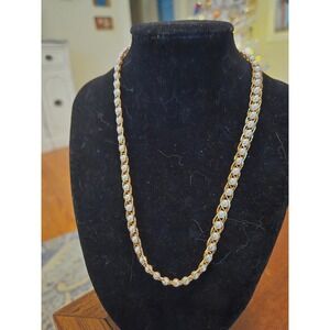 Napier Faux Pearl Goldtone Choker Necklace 16inches Vintage